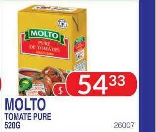 Masivos Molto Tomate Pure 520 g oferta