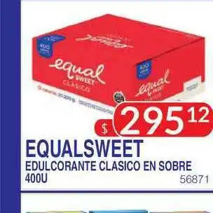 Masivos Equalsweet Edulcorante Clasico En Sobre 400u oferta