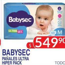 Masivos Babysec Pañales Ultra Hiper Pack oferta