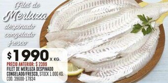 Coto FILET DE MERLUZA DESPINADO CONGELADO/FRESCO, STOCK 1.000 KG. COD. 39688-17834 oferta