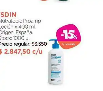 Farmacity Isdin Nutratopic Proamp Loción oferta