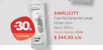Farmacity Simplicity Caja Rectangular Large oferta