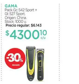 Farmacity Gama Pack Gc 542 Sport + Gt 527 Sport -30% Descuento oferta