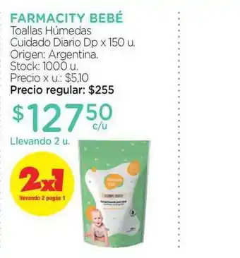 Farmacity Farmacity Bebé Toallas Húmedas Cuidado Diario Dp oferta