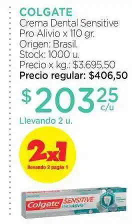 Farmacity Colgate Crema Dental Sensitive Pro Alivio x 110gr oferta