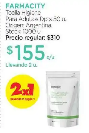 Farmacity Farmactiy Toalla Higiene Para Adultos Dp oferta