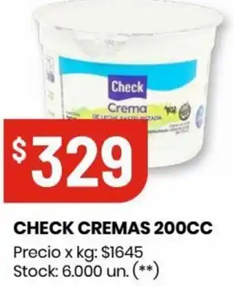 Changomas CHECK CREMAS 200CC oferta
