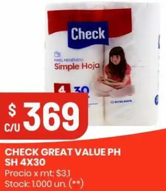 Changomas CHECK GREAT VALUE PH SH 4X30 oferta
