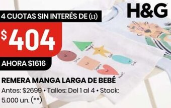 Changomas REMERA MANGA LARGA DE BEBÉ oferta