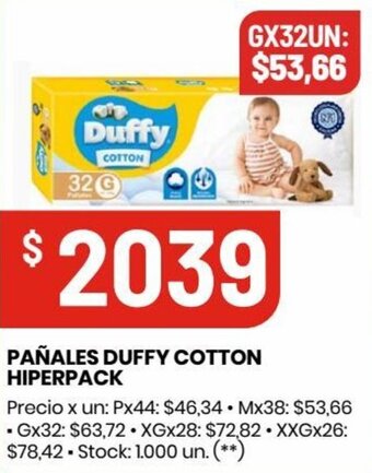 Changomas PAÑALES DUFFY COTTON HIPERPACK oferta