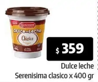 Autoservicio Capo Dulce leche Serenisima clasico x 400 gr oferta