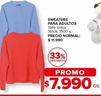 Carrefour Maxi Sweaters para adultos talle único oferta