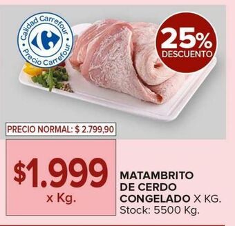 Carrefour Maxi Matambrito de cerdo congelado x kg oferta