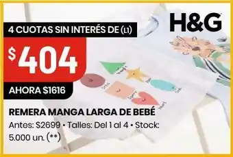 Changomas Remera manga larga de bebé oferta
