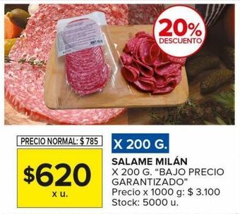 Carrefour Maxi Salame milán x 200g bajo precio garantizado oferta
