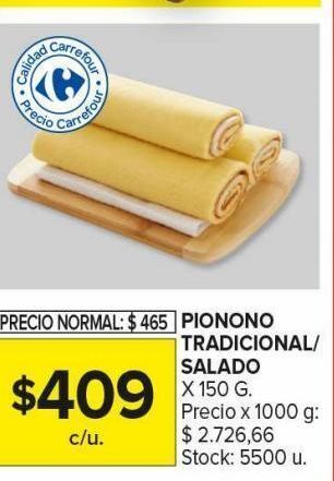 Carrefour Maxi Pionono tradicional/salado x 150g oferta