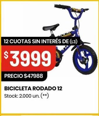 Changomas Bicicleta rodado 12 oferta