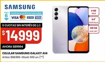 Changomas Celular samsung galaxy a14 oferta