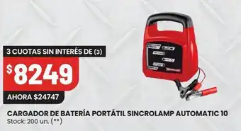 Changomas Cargador de batería portátil sincrolamp automatic 10 oferta