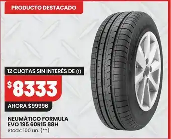 Changomas Neumáticos formula evo oferta