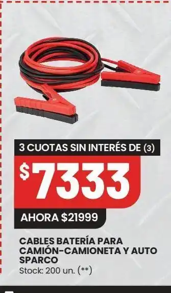 Changomas Cables batería para camión-camioneta y auto sparco oferta