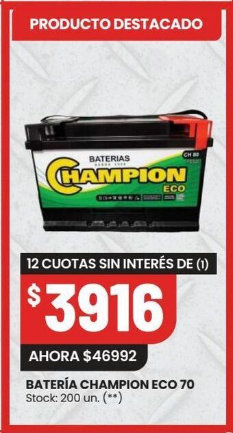 Changomas Batería champion eco 70 oferta