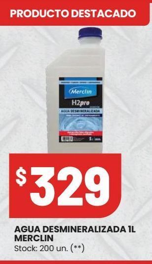 Changomas Agua desmineralizada 5l merclin oferta