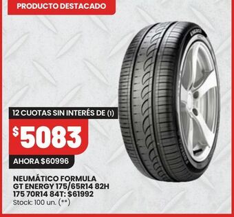 Changomas Neumático formula gt energy 175/65r14 82h oferta