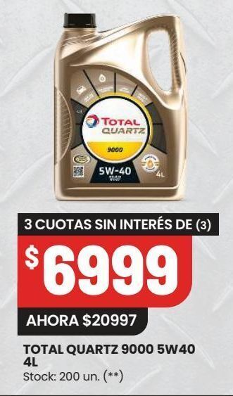 Changomas Total quartz 9000 5w40 4l oferta