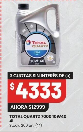 Changomas Total quartz 7000 10w40 4l oferta