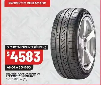 Changomas Neumático formula gt energy 175 oferta