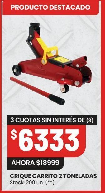Changomas Crique carrito 2 toneladas oferta