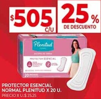 Supermercados DIA PROTECTOR ESENCIAL NORMAL PLENITUD X 20 U. oferta