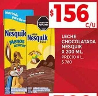 Supermercados DIA LECHE CHOCOLATADA NESQUIK X 200 ML. oferta