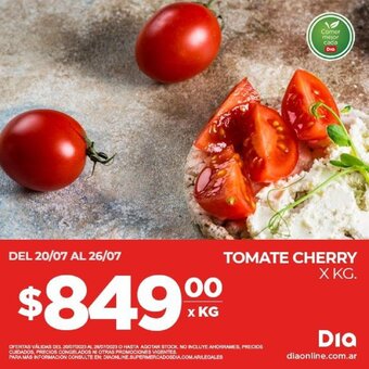Supermercados DIA TOMATE CHERRY X KG. oferta