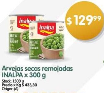 Supermercados Buenos Días Arvejas secas remojadas INALPA x 300 g oferta