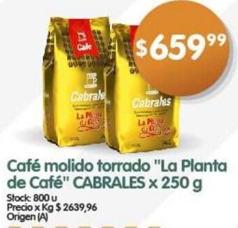 Supermercados Buenos Días Café molido torrado "La Planta de Café" CABRALES x 250 g oferta