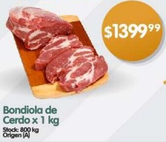 Supermercados Buenos Días Bondiola de Cerdo x 1 kg oferta