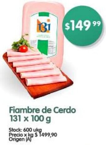 Supermercados Buenos Días Fiambre de Cerdo 131 x 100 g oferta
