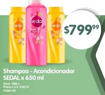 Supermercados Buenos Días Shampoo - Acondicionador SEDAL x 650 ml oferta