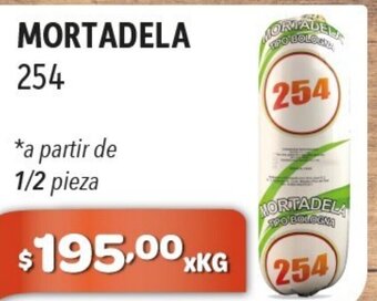 El Milagro Mayorista Mortadela 254 a partir de 1/2 pieza oferta