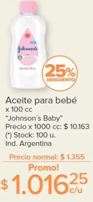 Carrefour Aceite para bebé x 100 cc oferta