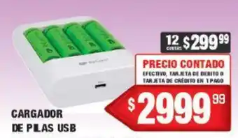 Cargador De Pilas USB