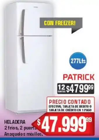 Hiper Audio Heladera 2 fríos, 2 puerta An aquales móvilles oferta
