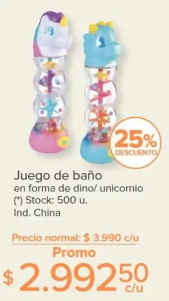 Carrefour Juego de baño en forma de dino/ unicornio oferta
