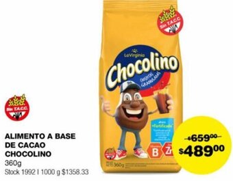 Atomo Conviene ALIMENTO A BASE DE CACAO CHOCOLINO 360g oferta