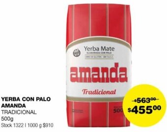 Atomo Conviene YERBA CON PALO AMANDA TRADICIONAL 500g oferta