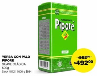 Atomo Conviene YERBA CON PALO PIPORE SUAVE CLÁSICA 500g oferta