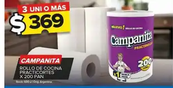 Carrefour Maxi Rollo de cocina campanita x 200 oferta