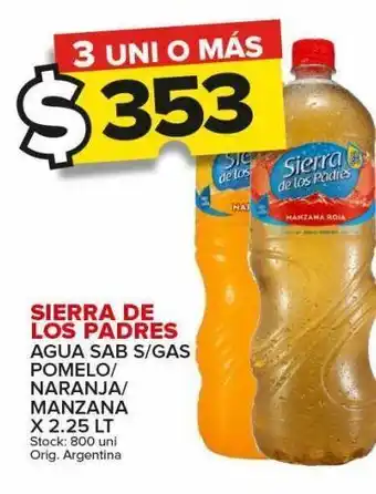 Carrefour Maxi Agua sierra de los padres x 2.25l oferta